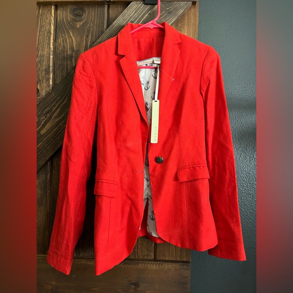 Brand new with tag. Red Blazer with Anchor Lining